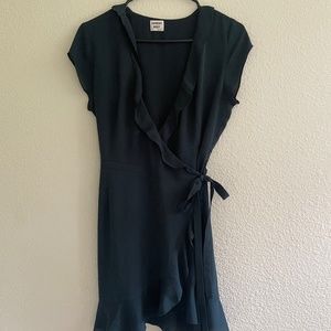 Peacock green Sunday best wrap dress